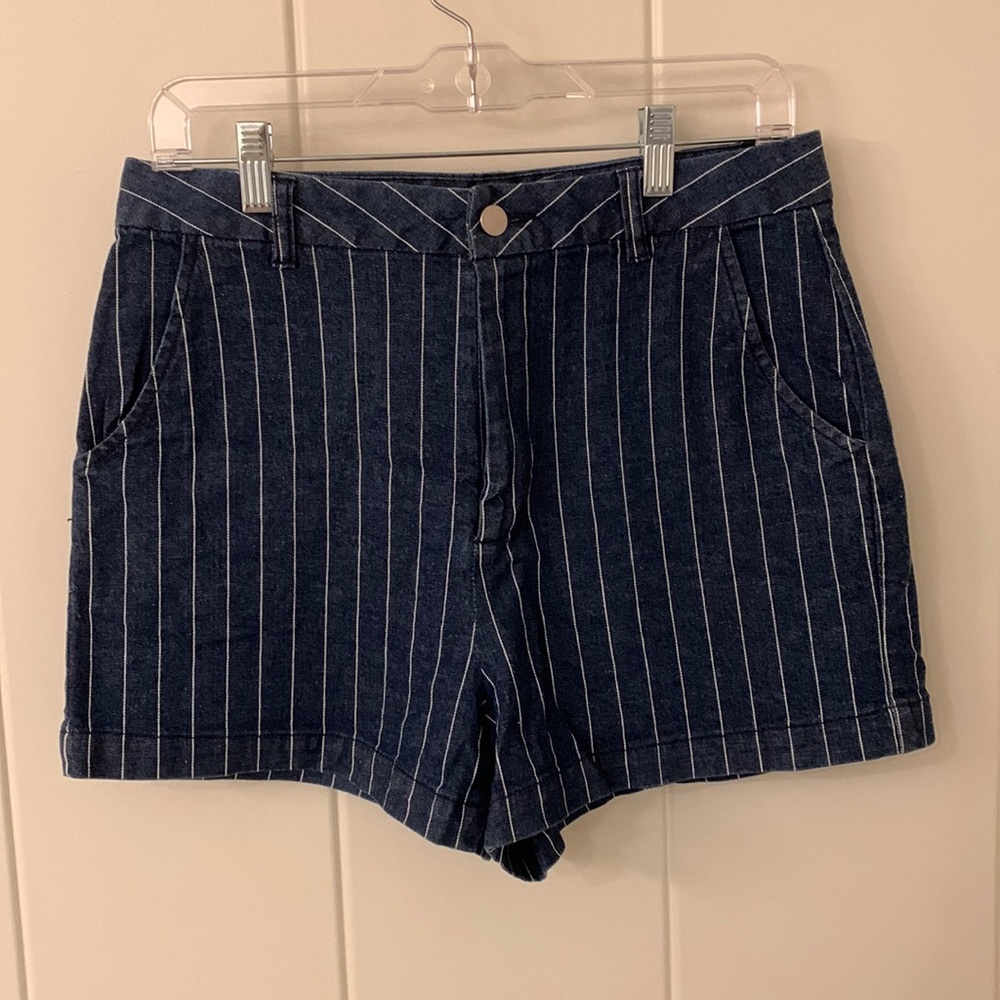 high waisted denim shorts